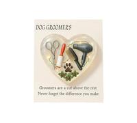 Poche à empreintes de pattes - Ornements de toiletteur pour animaux de compagnie avec carte | Souvenir de collection inspirant pour les amoureux des animaux | Empreinte de patte - pour amis, femmes