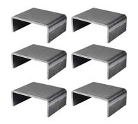 Poche à piquet Kit de 6 pièces d'ancrage à souder en acier au carbone | support latéral de remorque, équerre de plateau pour piquets 5 x 10 cm, plateau de camion, ridelle latérale