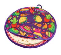 Poche chauffante à tortilla de 30,5 cm en tissu pour tortillas et rouleaux de pizza, passe au micro-ondes, garde les aliments au chaud pendant une heure