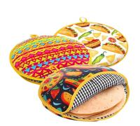 Poche chauffe-tortilla - Réchauffeur de tortilla | Réchauffeur de roti, support isotherme à 3 farines pour micro-ondes jusqu'à 15 crêpes, accessoire de buffet de restauration, pizza, restaurant