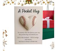 Poche de baseball en forme de cœur - Ornements de fête sur le thème du sport avec cartes, objet de collection de baseball, pour, adultes, femmes, filles, amis, famille, collègues, enseignants