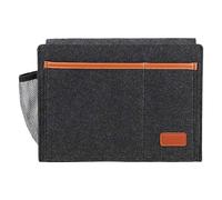 Poche de chevet - Organiseur multi-poches pour accoudoir de 30,5 cm | Pochette de rangement en feutre pour télécommande, téléphone, tablette, livre, tasse, chambre, appartement, dortoir et salon