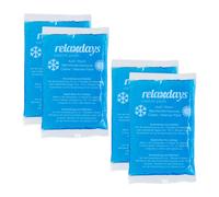 Relaxdays Poches de glace Lot de 4 réutilisables Chaud et froid 9 x 15 cm Bleu