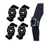 Relaxdays Lot de 4 poches de gel noires genoux
