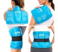 Poche de gel Froid et Chaud Epione 3XL Coussin thermique de thérapie réutilisable pour soulager les douleurs musculaires et articulaires - adapté à tout le corps - avec sangle élastique réglable.