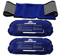 Poche de glace en gel avec enveloppe (ensemble de 3 pièces) - Poche de gel chaud et froid réutilisable, idéale pour genoux, chevilles, épaules, douleurs musculaires, dents de sagesse et plus