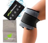 Poche de Glace en Gel Genou & Jambes (28x17 cm) - Compresse Chaud Froid Réutilisable - Soulager la Douleur: Tendon Rotulien, Arthrose, Ligamentaire - Sac Gel Glace avec Sangles Élastiques