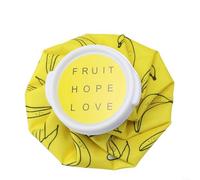 Poche de glace réutilisable, 14 x 14 cm, compresse froide ou chaude, thérapie physique, design anti-fuite en PVC + polyester, pour usage domestique, soulagement des maux de tête et des muscles (jaune)