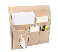 Poche De Lit Rangement Chevet Support Étagère Télécommande Téléphone En | Avec compartiments et poche organisateur à lit Pour Étudiants Adolescente Tablette Dortoir Universitair Kaki