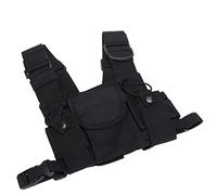 Poche de poitrine pour talkie-walkie, harnais de poitrine double pour talkie-walkie Pochette de transport pour étui, sac de poitrine de talkie-walkie de haute qualité pour la police, atelier de produc