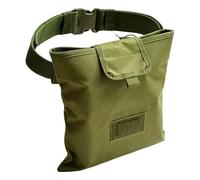 Poche de Rangement Molle, Poche à Cordon de Serrage et à Enroulement | Kit de rangement pour le tir au stand, ceinture tactique/de combat, gilet, sac à dos et accessoires Molle(Green)