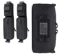 Poche d'Épaule Molle à Double Zip, Sac de Sling Utilitaire Tactique EDC, Poche de Lanière de Sac à Dos Verticale avec Expansion Modulaire