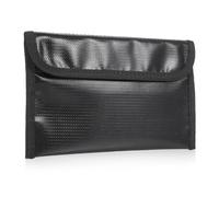 Poche document ignifugée avec fermeture éclair et bande autocollante Pochette de stockage sécurisée pour certificats argent cartes passeport bijoux objets valeur bureau