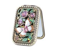 Poche en métal pliable double face compacte avec étui vintage pour le toilettage de voyage, les chèques et le transport quotidien, 3, As the pic show