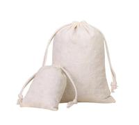 Poche en tissu de coton à cordon serrage bouche plate, sac thé aux épices médecine traditionnelle chinoise, rangement d'articles divers, fournitures Pochon Tissu avec Cordon(8x10cm)