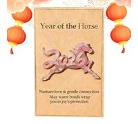 Poche étreinte Année Du Cheval | Souvenir d'encouragement Acrylique 2D - Carte postale de motivation pour le Nouvel An Chinois,Pour Adultes Étudiants Collègues Employés Souhaits Fériés