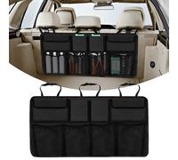 Poche Filet Pour Sac Suspendu Pour Siège Arrière Pliable Polyvalent 46 × 86 Cm, Noir, Boîte De Rangement Pour Voiture, Boîte De Rangement Pour Voiture