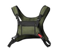 Poche poitrine - Poche poitrine étanche à l'avant | Multi-poches poitrine avec poche et espace de rangement supplémentaire | Sangles réglables Hip Hop Gilet Poches pour hommes Fitness Randonnée