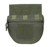 Poche Utilitaire pour Gilet Molle, Pochette Tactique Abdominale | Nylon, Organisation intérieure pratique, Intérieur ouvert, Sangle MOLLE arrière, Fixation à la ceinture, modulaire(Green)