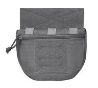 Poche Utilitaire pour Gilet Molle, Pochette Tactique Abdominale | Nylon, Organisation intérieure pratique, Intérieur ouvert, Sangle MOLLE arrière, Fixation à la ceinture, modulaire(Gray)