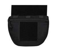 Poche Utilitaire pour Gilet Molle, Pochette Tactique Abdominale | Nylon, Organisation intérieure pratique, Intérieur ouvert, Sangle MOLLE arrière, Fixation à la ceinture, modulaire(Black)