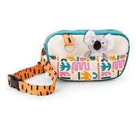 Poche Ventrale, Poche Poitrine 20x11cm avec Petit Animal en Peluche Koala 10cm coloré - Sac Banane avec Peluche pour garçons et Filles - Jouet Doux et Moelleux détachable