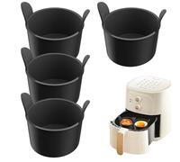 Pocher à œufs en silicone, coquetiers pochés - 4 coquetiers antiadhésifs - Boîtes à gaufres, ensemble de moules à œufs durs pour la cuisson des sur la cuisinière, friteuse à air, four de cuisson