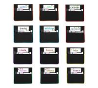Poches De Chaise Pour Salles De Classe, Organisateur de Siège avec Étiquette Nominative, 12 Pièces Tissu Oxford 900D Fournitures Scolaire Organisation Et Rangement Pour, pour École Maternelle Maison C