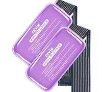 Poches de glace REVIX pour blessures Réutilisables, 2 poches de glace à gel chaud thérapie flexible pour les articulations, les muscles, les épaules, le dos et les genoux (25 cm x 12 cm, violet)