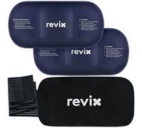 Poches de glace REVIX pour blessures réutilisables (lot de 2) - Poches de gel réfrigérant 35,5 x 17,7 cm Grande poche de glace pour le dos, les épaules, les hanches et les genoux