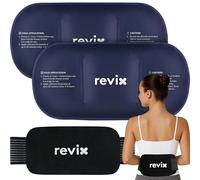 Poches de glace REVIX pour blessures réutilisables (lot de 3) - Poches de gel réfrigérant 35,5 x 17,7 cm Grande poche de glace pour le dos, les épaules, les hanches et les genoux