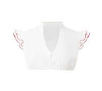 Poches de l'histoire médiévale Chemisier Dirndl élégant à manches courtes pour femme Chemisier traditionnel Robe pin-up gothique, rouge, L