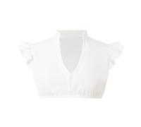 Poches de l'histoire médiévale Chemisier Dirndl élégant à manches courtes pour femme Chemisier traditionnel Robe pin-up gothique, Blanc., S