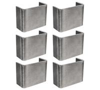 Poches de Piquets de Remorque Kit de 6 pièces d'ancrage à souder en acier | support latéral de remorque, équerre de plateau pour piquets 5 x 10 cm, plateau de camion, ridelle latérale