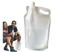 Poches d'eau luminescentes | Conteneurs de bouteilles d'eau de voyage pliables transparents 2L | Sacs d'eau potable réutilisables pour le cyclisme, le sport, les voyages, le cyclisme