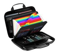 Poches ignifuges - Porte-documents multicouche avec 13 compartiments à fermeture éclair - Enveloppe de sécurité pour objets de valeur, papiers, cartes d'identité, banque d'alimentation, protection