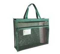 Poches zippées en maille pour fournitures d'art, 43 x 33 x 11 cm, organisateur de rangement transparent avec poignée et fermeture éclair | Organisateur d'art A3 pour œuvres d'art, affiches