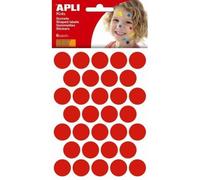 APLI Pochette 180 gommettes rouges Ø 20 mm