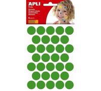 APLI Pochette de 180 gommettes vertes Ø 20 mm