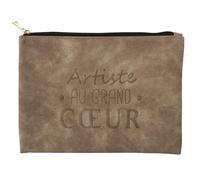 Pochette 20x15 cm MEN beige Chamois