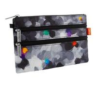 Pylones, Pochette 3 Zips - Palette 20 x 13 x 1 cm Polyester - Black Palette