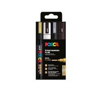 Pochette 4 marqueurs - PC5M - Couleurs festives - Pointe moyenne