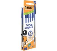 Pochette 5 stylos BIC Cristal Bleu Bleu G