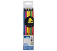 Pochette 6 crayons de couleur fluo triangulaires