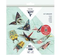 Clairefontaine Kit origami 95366C – 60 feuilles 70 g/m² 10/15/20 cm Décor Insectes