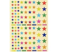 APLI KIDS Pochette de 6 feuilles (624 u) de gommettes forme étoiles couleurs métallisées