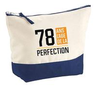 Pochette 78 Ans l'age de la Perfection | Pouch | Idée Trousse Toilette Maquillage Cadeau Anniversaire Fête Original Famille Travail Départ Collègue Retraite