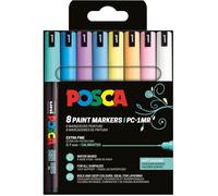 Pochette 8 marqueurs POSCA - PC1MR - Couleurs douces - Pointe extra fine - 0,7mm