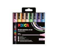Pochette 8 Marqueurs Posca - Pc5m - Couleurs Pastel - Pointe Moyenne