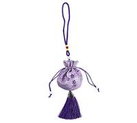 Pochette à bijoux en brocart de style chinois avec cordon de serrage pour femme, violet, Simple et facile